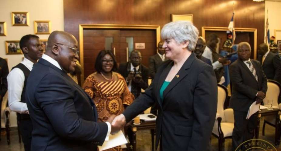 U.S. Ambassador To Ghana Presents Credentials To President Akufo-Addo