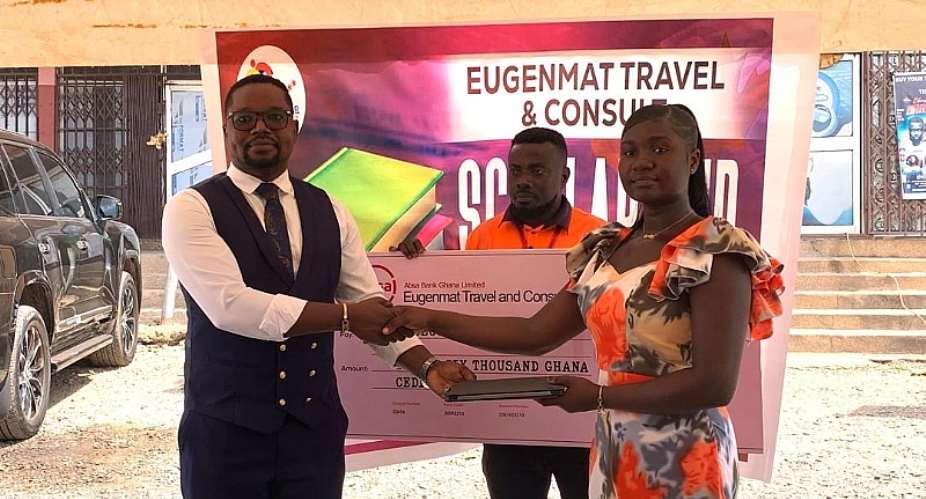 Eugenmat CEO awards GH36,000 scholarship to Rebecca Gyansah to pursue cyber security at UMaT