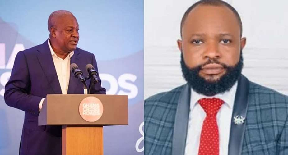 President Mahama left and Collins Amankwah