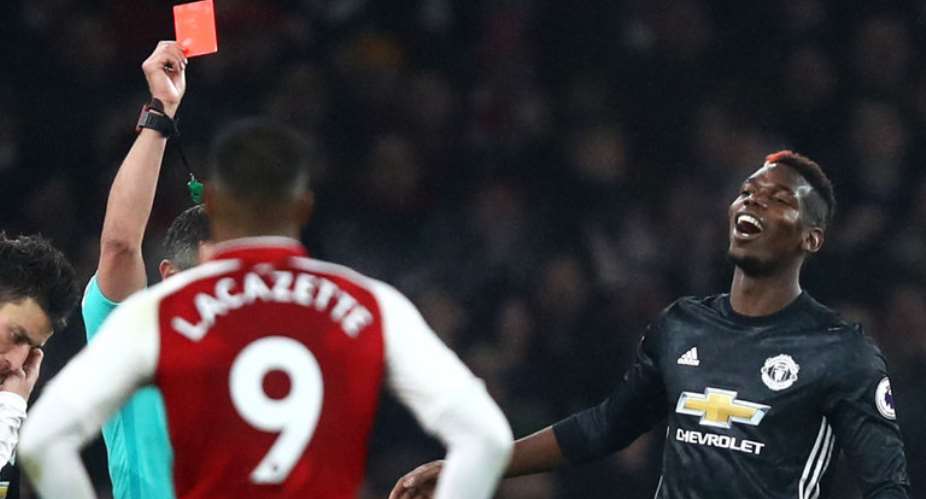 Man Utd's Paul Pogba To Serve Three-Game Ban After Red Card Vs Arsenal
