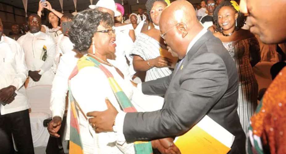 President Akufo-Addo Right With Mrs Dora Fulera Limann
