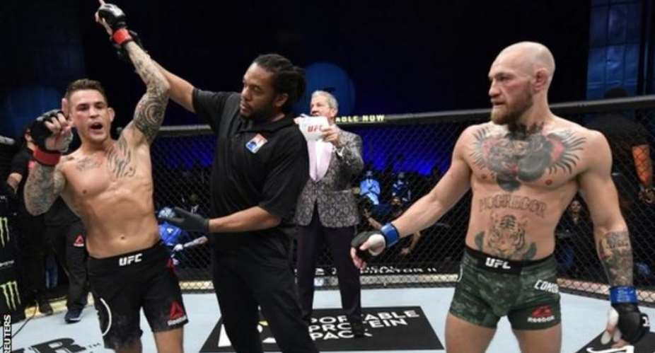 Dustin Poirier left has had nine mixed martial arts fights since November 2016, while Conor McGregor has had just three