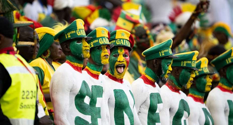 Senegal fans at the World Cup in Qatar. - Source: Sebastian FrejMB MediaGetty Images