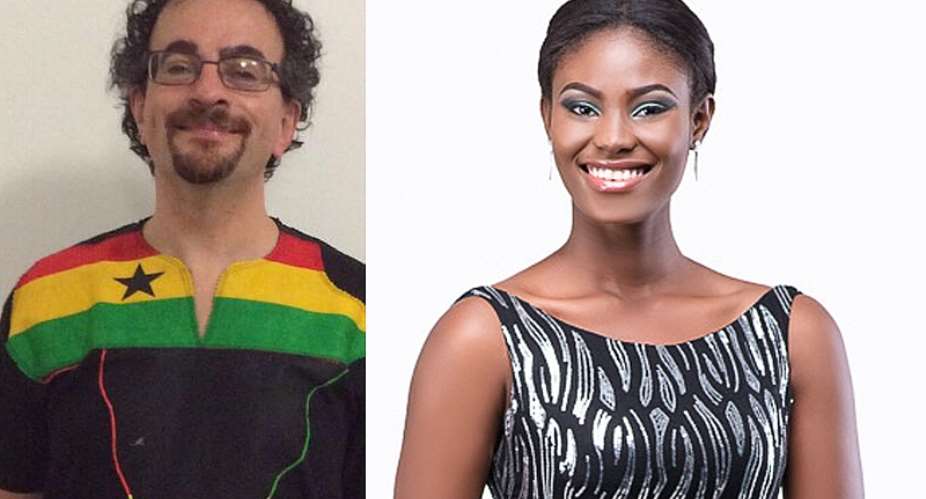 Jon Benjamin and Antoinette Delali Kemavor, Miss Ghana 2015