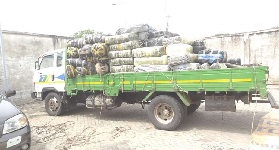 Narcotics Control Board Impounds 5 Tonnes Of Cannabis Worth Half A Million Ghana Cedis On Kia Truck