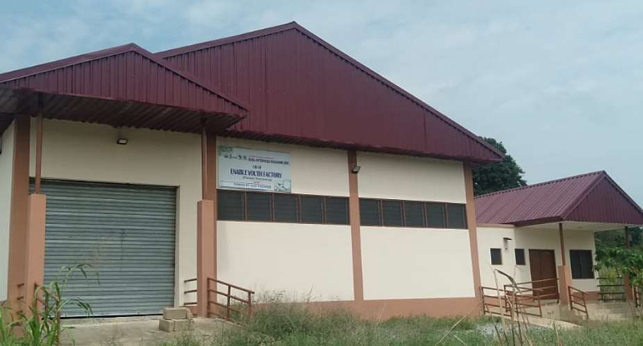 AfDB-funded plantain processing factory at Agogo rotting away as weeds take over building