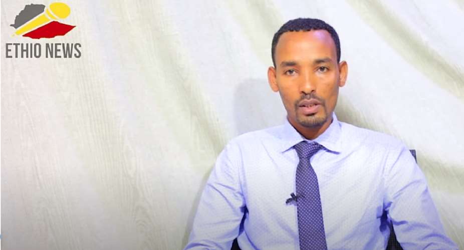 A screen shot of Belay Manaye, chief editor of Ethio News, who has been detained without explanation since his arrest in Ethiopia's capital, Addis Ababa, on November 13, 2023. YouTubeEthio News