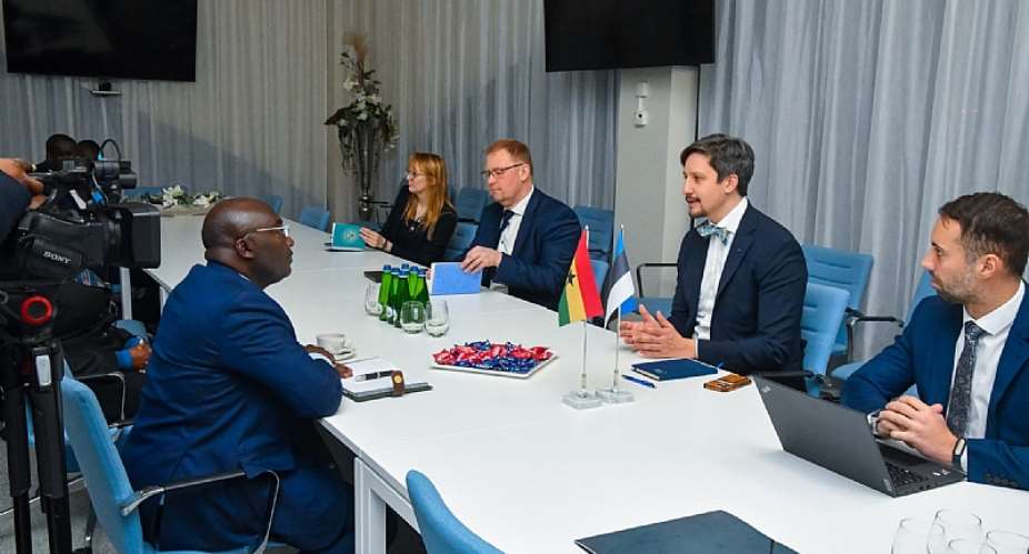 Vice President of the Republic, H.E Dr. Mahamudu Bawumia in a bilateral discussion with Estonian government