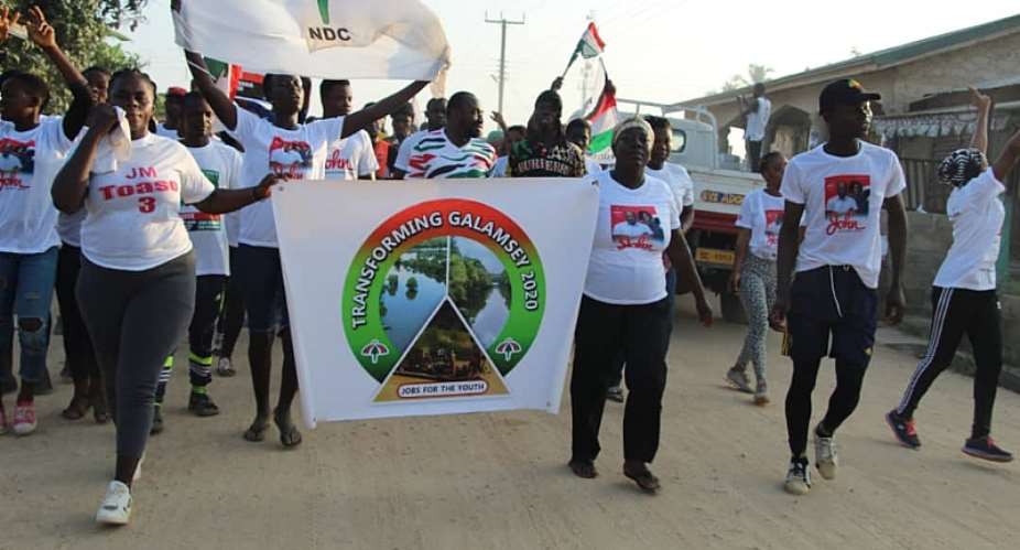 Transforming Galamsay joins NDC health walk to wrap up campaign in Ayensuano