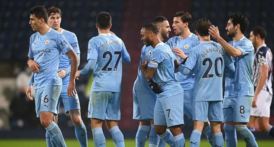 PL: Man City humiliate West Brom to go top