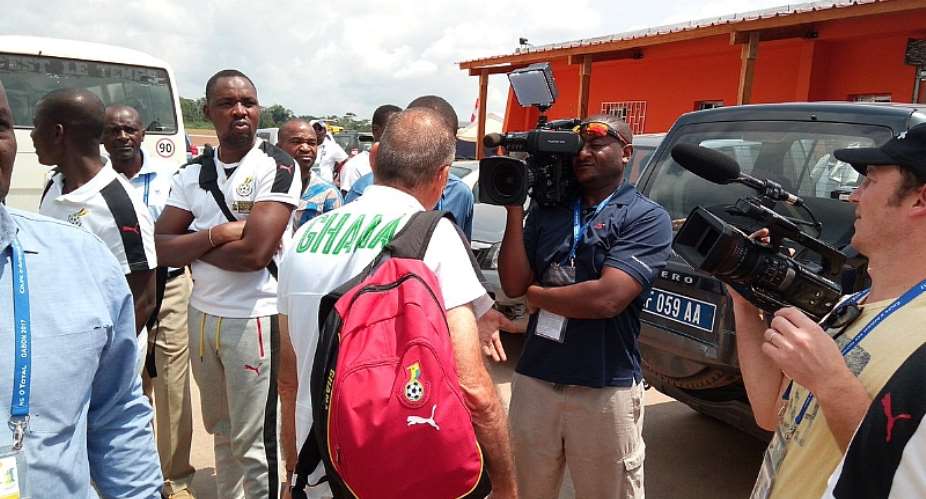 Pictures: Black Stars arrive in sleepy town of Oyem for AFCON quarter-finals