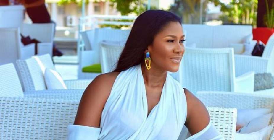 Actress, Stephanie Linus Looking Angelic in All White Outfit