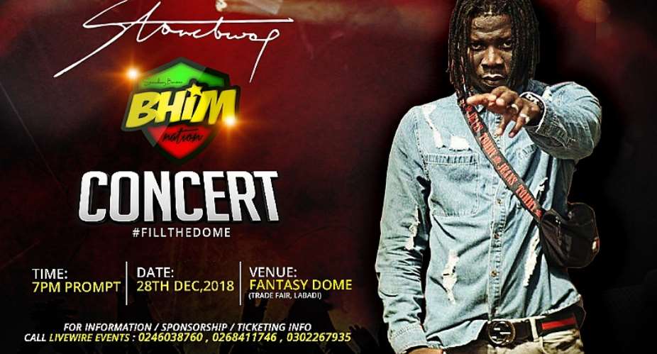 Stonebwoy Fill The Dome Concert Set For 28th December