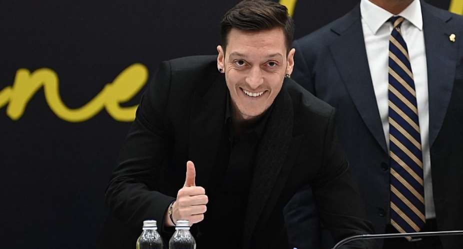 Mesut Ozil at his presentation as a Fenerbahce playerImage credit: Getty Images