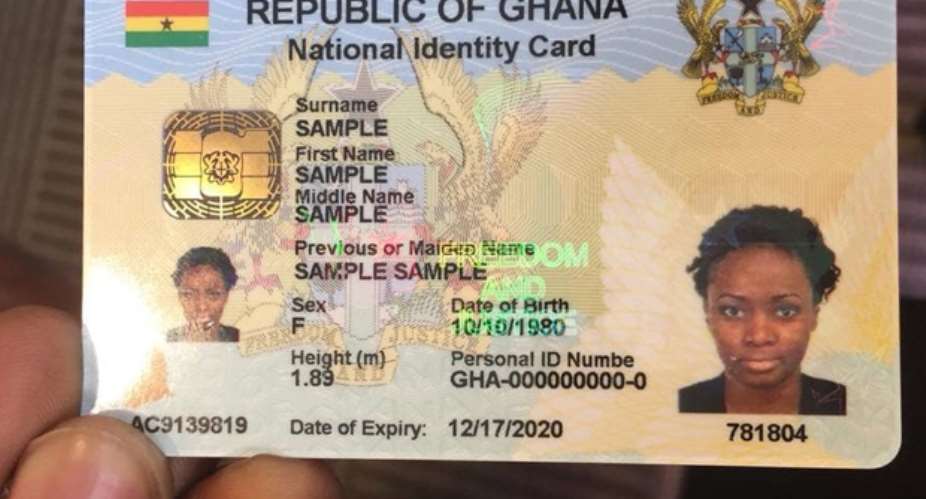 A sample of a Ghana Card