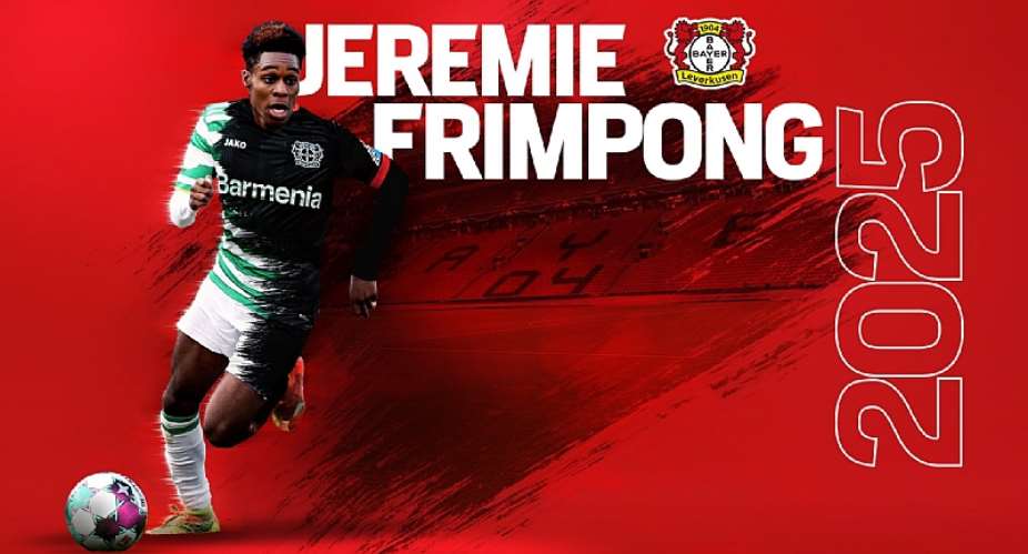 OFFICIAL: Bayer Leverkusen confirms Jeremie Frimpong signing
