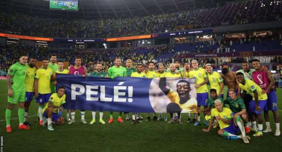 Brazil players paid tribute to Pele after reaching the World Cup quarter-finals in Qatar