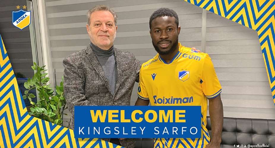 Done Deal: Cypriot giants Apoel Nicosia sign Ghanaian attacker Kingsley Sarfo