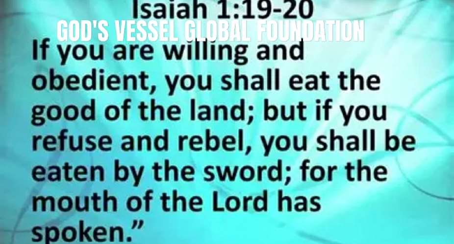 This year if we be willing and obedient, we shall eat the good of the land