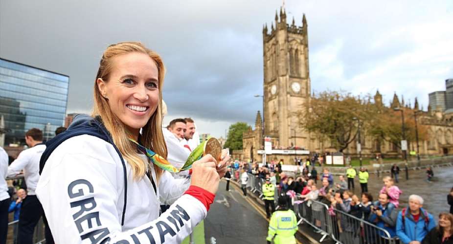 Helen Glover of Great Britain during a Rio 2016 Victory Parade for the British Olympic and Paralympic teams on October 17, 2016 in Manchester, EnglandImage credit: Getty Images