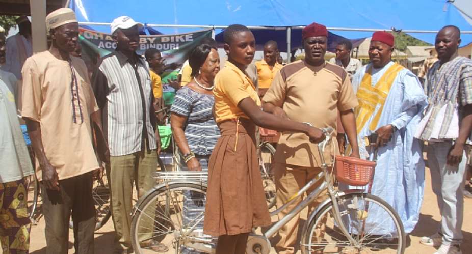 Gladiators Cycling Club donates 70 bicycles to 12 schools in Binduri