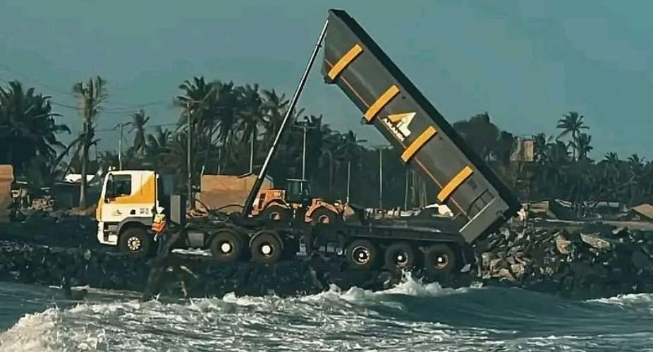 Coastal communities hail progressofworkon BlekusuSea Defense Project