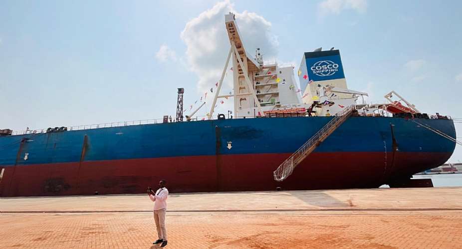 Largest bulk carrier vessel docks at Takoradi Port