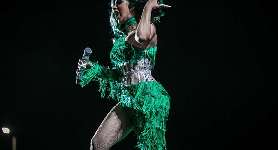 Cardi B donnes Nigeria Inspired Outfit at Livespot X Festival