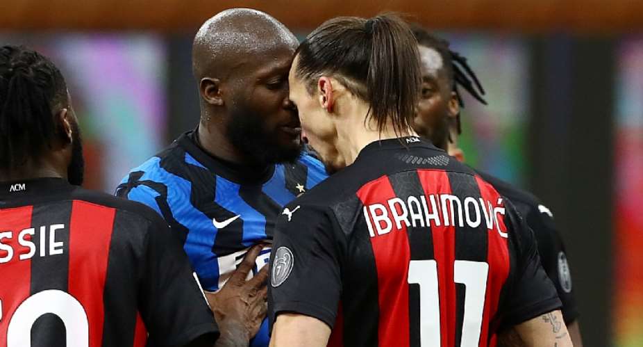 Lukaku and Ibrahimovic had to be separated by their team-mates when the teams left the field at half-time