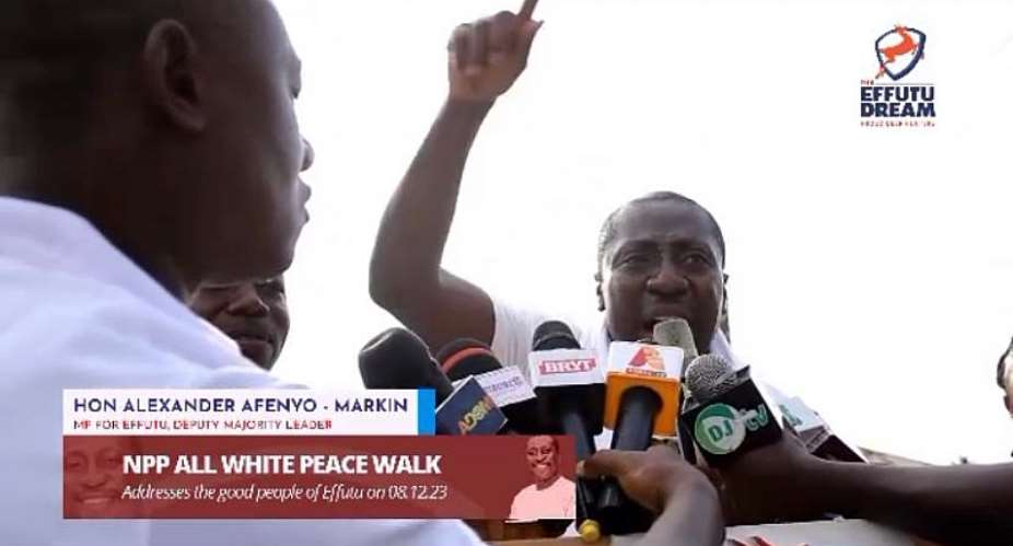 NDCs Abebrese has nothing to offer but lies; vote for me, Im talk and do, a show boy – Afenyo-Markin urges Effutu people