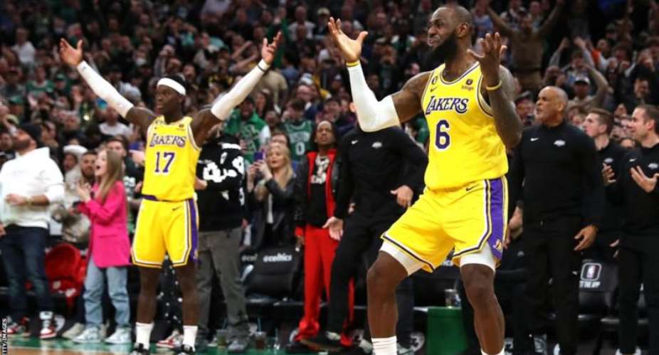 The Lakers led 54-48 at the break but ended up losing to the Celtics in overtime for the second time this season