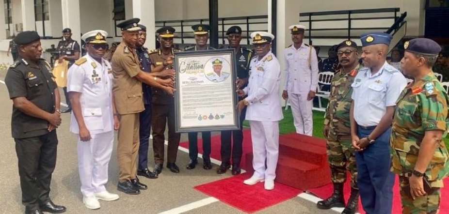 Security Services bid grand farewell to outgoing CDS Vice Admiral Seth Amoama