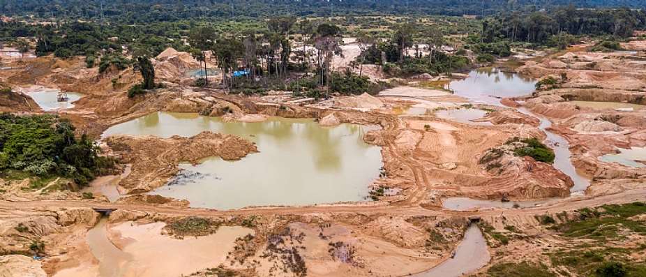 Daredevils still engaging in iIllegal mining, devastating lands and water bodies at Nsutam