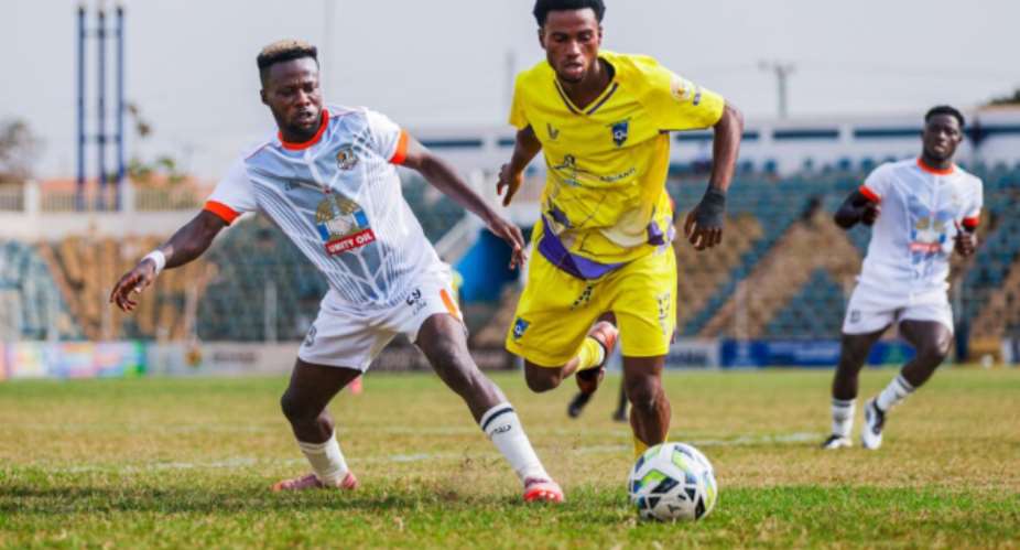 2025/26 GPL: Razak Simpson nets brace as Nations FC end Medeamas 17-match unbeaten run