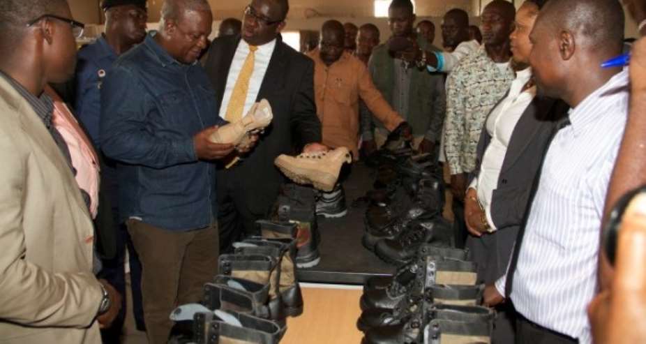 Mahama promises free shoes for school children