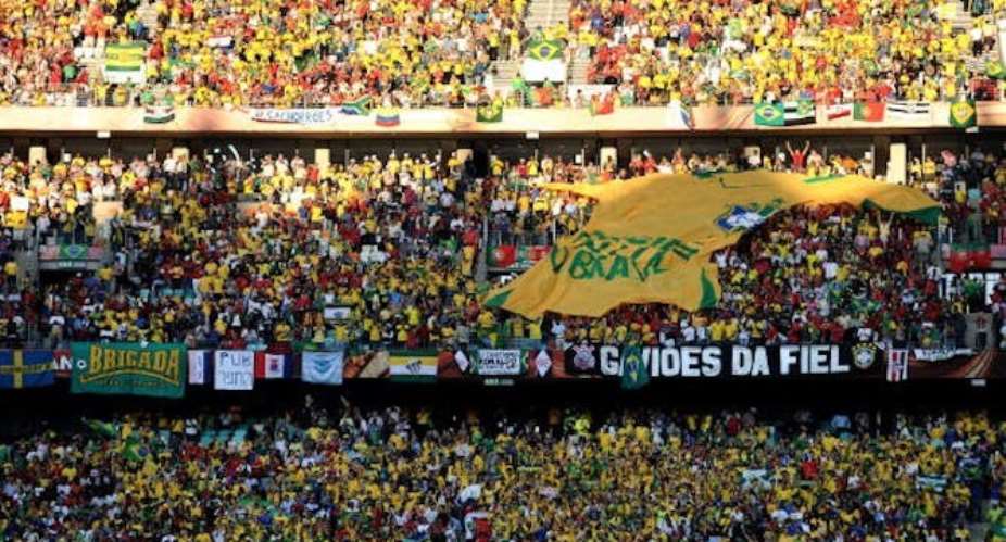 Brazilian fans during the 2010 FIFA World Cup hosted by South Africa. The boost to tourism came later. - Source: