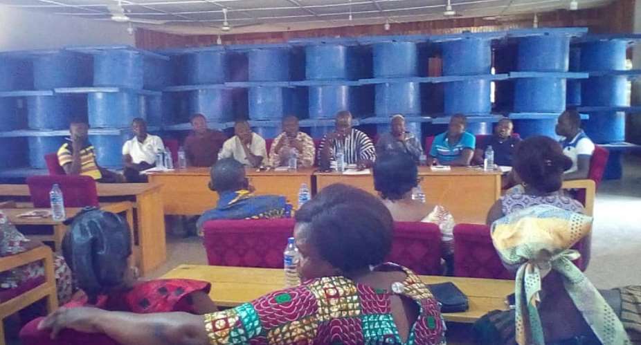 Nkoranza South Municipal Assembly Discuss Nkoranza Two Days Market With The Market Leaders