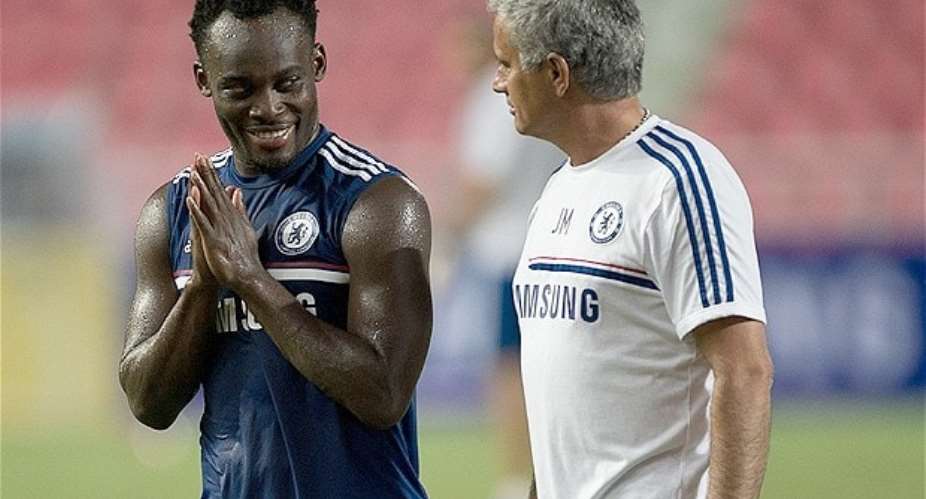 Manchester United coach Mourinho includes Michael Essien in greatest players he's coached