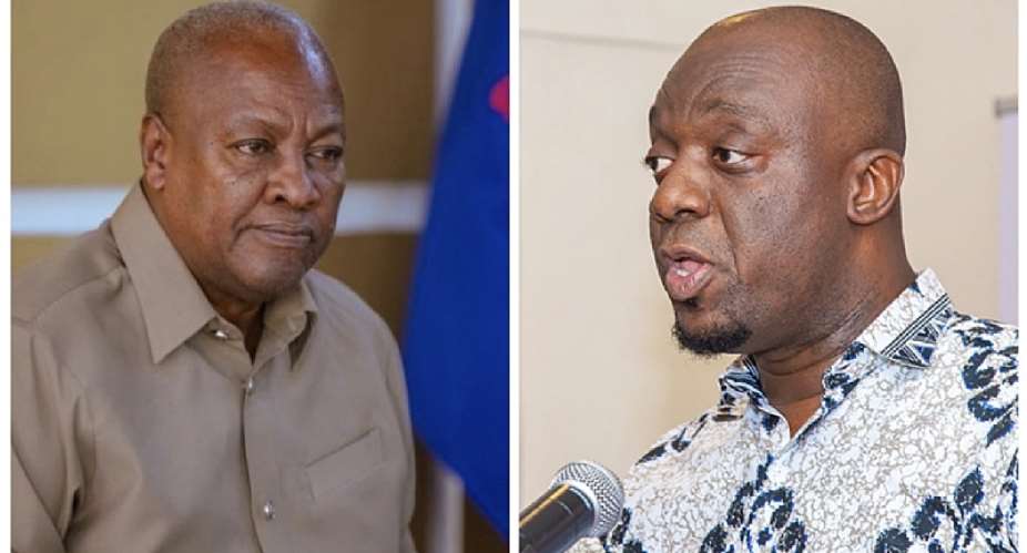 President John Mahamaleft and NPP General Secretary Justin Frimpong Koduah