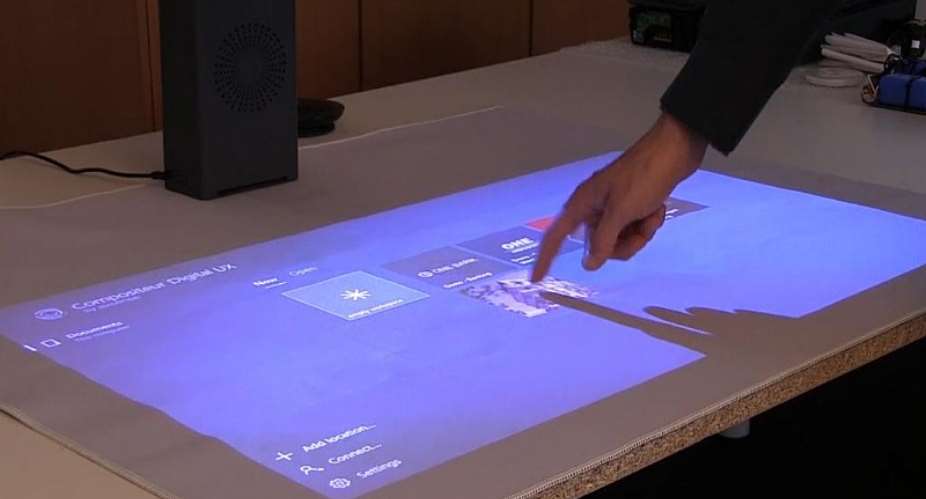 Cutting edge French startup unveils smart projector for tactile surfaces at CES