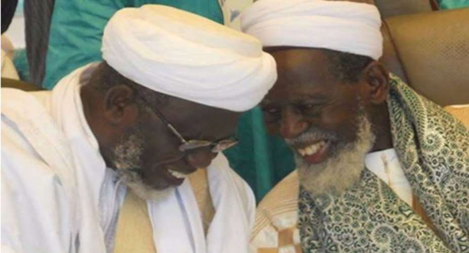 National Chief Imam Sheikh Usman Nuhu Sharubutu Right And Imam Alhaji Rashid Salawatia, Senior Imam In Accra
