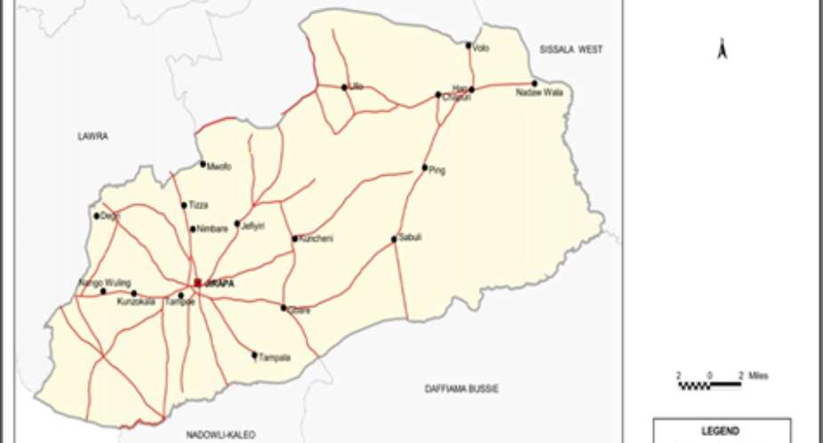 District map of Jirapa.
