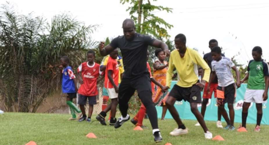 Milo Champions League: Stephen Appiah Begins Soccer Clinic For Kids