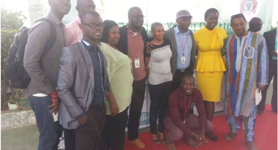 Youth Without Borders Ghana Executive Director, Mr. Musa Frimpong, first from left in group picture with Other African Youth