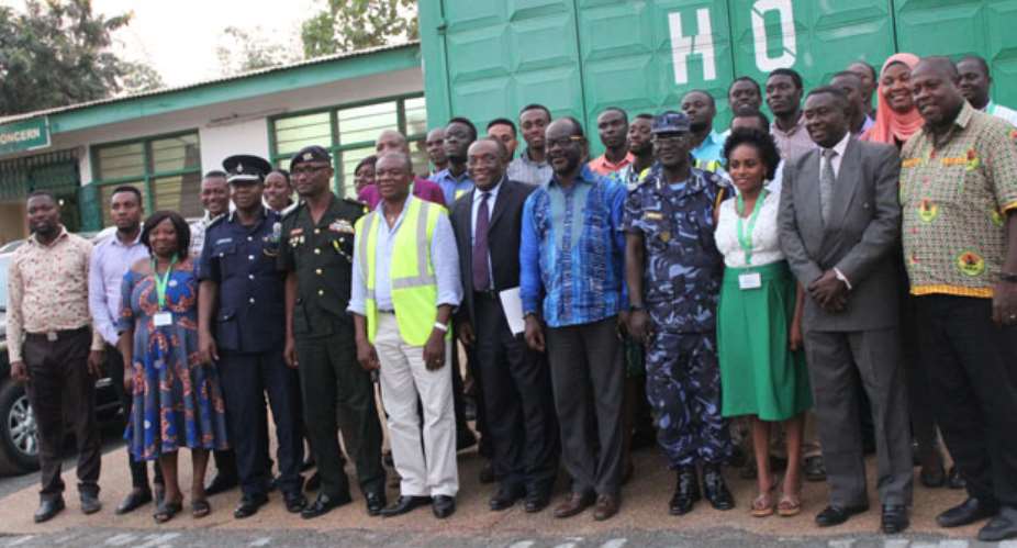 The board chairman, other members and staff of the DVLA pose for a picture