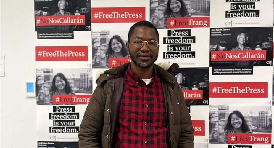 Abdoul Latif Diallo, publishing director of Dpche Guine, has been suspended by Guineas media regulator for six months, and cannot create or provide his services to a news organization during that period. Photo: Courtesy Abdoul Latif Diallo