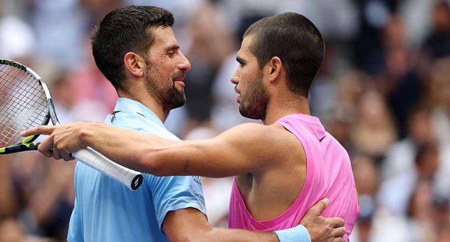 Getty ImagesImage caption: Novak Djokovic leads 5-4 overall in the head-to-head, but Carlos Alcaraz is 3-2 ahead at the majors after winning last years US Open quarter-final