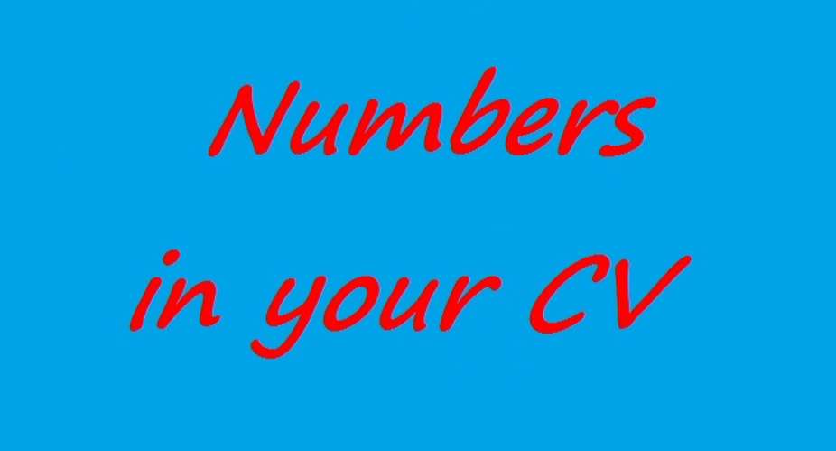 Numbers in your CV