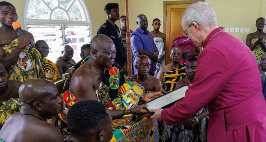 Archbishop of Canterbury honours Asantehene with Cross of St. Augustine