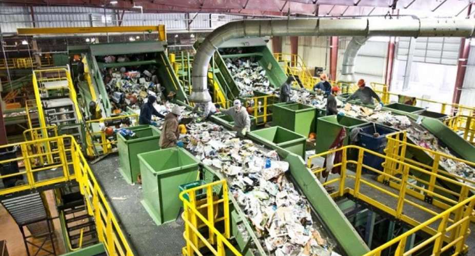 A waste recycling plant in Europe